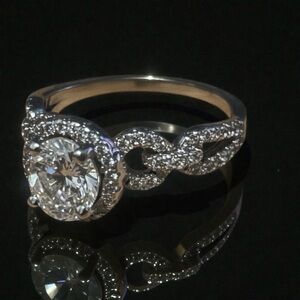 Elegant Silver Diamond Ring